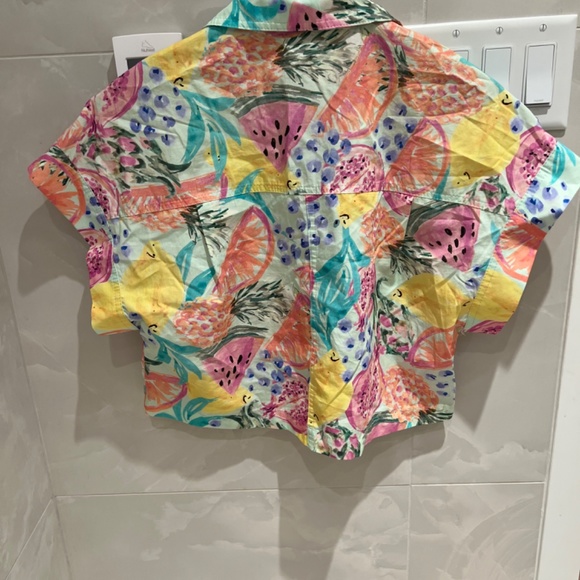 Zara Crop Button Up - Picture 3 of 3